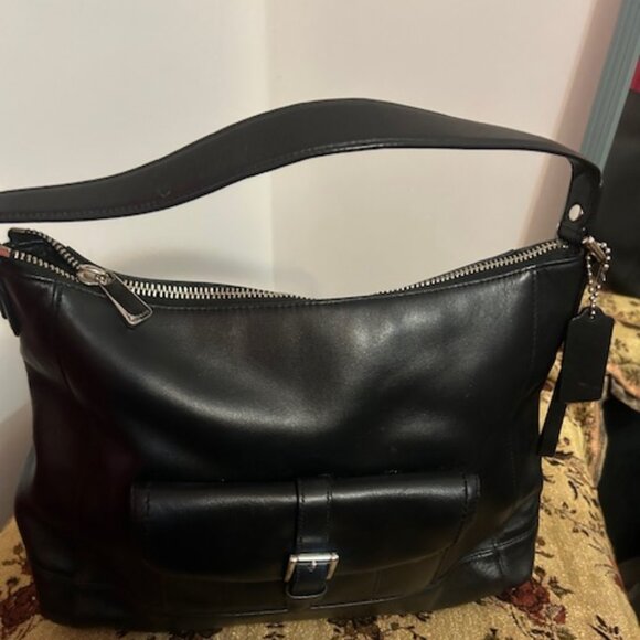Coach Handbags - Coach F29881 Black Smooth Leather Charlie Hobo bag